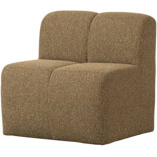 WOOOD Mojo Eetbankje 84cm Met Rugleuning - Bouclé - Geel|Bruin Melange