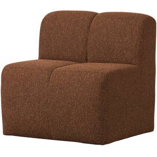 WOOOD Mojo Eetbankje 84cm Met Rugleuning - Bouclé - Roestbruin Melange