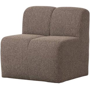 WOOOD Mojo Eetbankje 84cm Met Rugleuning - Bouclé - Bruin Melange