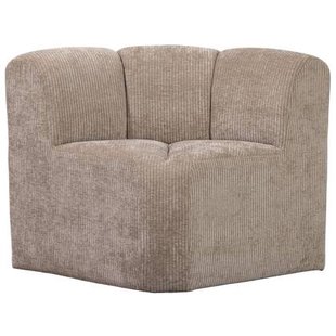 WOOOD Mojo Eetbankje Hoek Met Rugleuning - Ribstof - Donker Zand