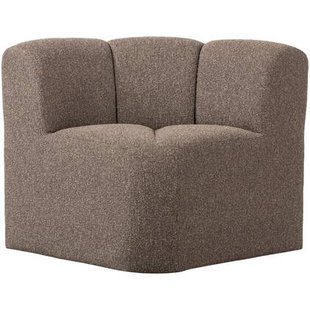 WOOOD Mojo Eetbankje Hoek Met Rugleuning - Bouclé - Bruin Melange