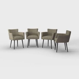 NADUVI Collection Set van 4 eetkamerstoelen Billie linnen NADUVI Collection Set van 4 eetkamerstoelen Billie linnen