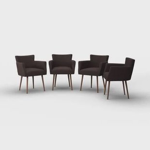 NADUVI Collection Set van 4 eetkamerstoelen Billie linnen NADUVI Collection Set van 4 eetkamerstoelen Billie linnen