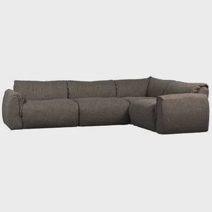 WOOOD Baggy Hoekbank Rechts - Geweven Stof - Warmgrijs Melange