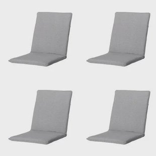 Madison - Stapelstoelkussen Napels grey - Ca. 97x49 cm - Set van 4