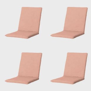 Madison - Stapelstoelkussen Napels salmone - Ca. 97x49 cm - Set van 4