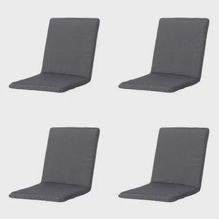 Madison - Stapelstoelkussen Panama grey - Ca. 97x49 cm - Set van 4