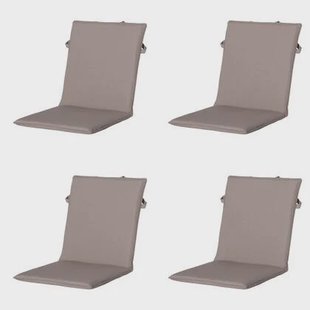 Madison - Stapelstoelkussen Panama taupe - Ca. 97x49 cm - Set van 4