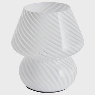 Beliani - LOBO - Tafellamp - Wit - Glas