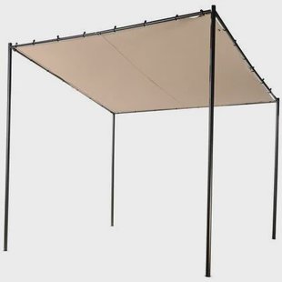 Beliani - VIMINO - Tuinpaviljoen - Taupe - Staal