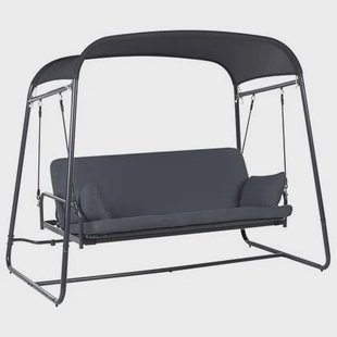 Beliani - MARSCIANO - Schommelbank - Donkergrijs - Staal