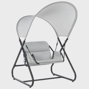 Beliani - SOLAGNA - Schommelbank - Lichtgrijs - Staal