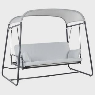 Beliani - MARSCIANO - Schommelbank - Lichtgrijs - Staal