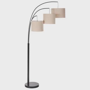 Beliani - CARONI - Staande lamp - Beige|Zwart - Metaal
