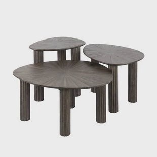 Giga Meubel - Salontafel - Driehoekig - Set Van 3 - Teakhout - Maya Giga Meubel - Salontafel - Driehoekig - Set Van 3 - Teakhout - Maya