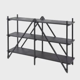 Giga Meubel - Wandrek - Metaal - 130x85cm - Zwart - Piega Giga Meubel - Wandrek - Metaal - 130x85cm - Zwart - Piega