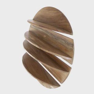 Giga Meubel - Wandschap - 4-Delig Rond - Hout - Naturel - Margosa