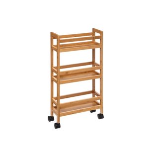 Badkamer trolley - bamboe - 74.5x36x15 cm