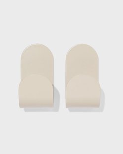 HEMA Plakhaken zand - 2 stuks (beige)