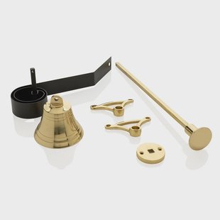 De Oude Deurklink Klassieke trekbel messing gelakt