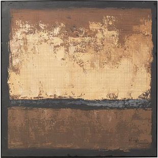 Schilderij Silence 120x120cm bruin Kare Design