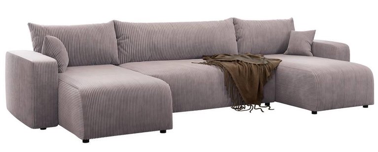 U-slaapbank Rosco ribstof | NADUVI Collection