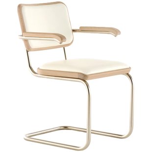 Thonet JS. THONET A Personal Interpretation By Jil Sander S64 P Nordic Stoel Met Armleuning,wit/Alabaster White
