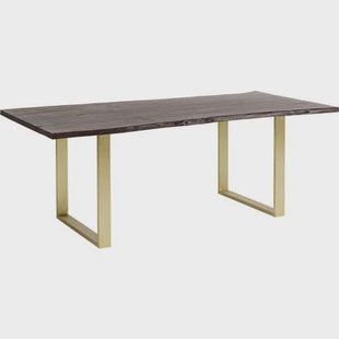 Eettafel Harmony 180x90cm walnoot goud Kare Design