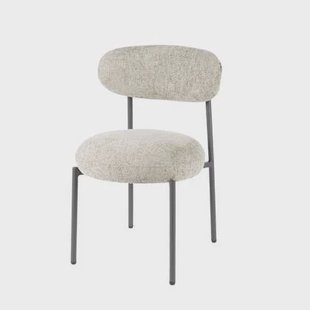 Giga Meubel - Eetkamerstoel Zand - 52x57x81cm - Round Tissee - Set van 2