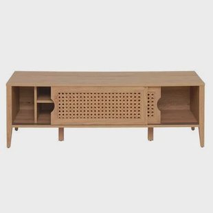Calicosy - TV-meubel met 2 Schuifdeuren - Rotan decor - B138 cm