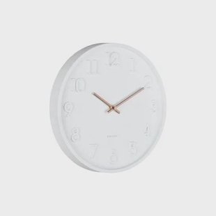 Karlsson Wandklok Calma - Mat wit - 3.8x30x30cm