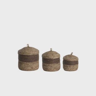 Light & Living Mand Kenmare - Naturel - Ø34cm - Set van 3