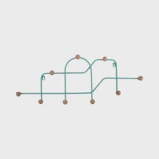 Present Time Kapstok Mace - Turqouise - 71x4x27cm