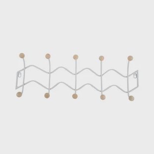 Present Time Kapstok Double Zig Zag - Wit - 61x6.5x20cm