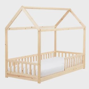 Beliani - COSSAYE - Kinderbed - Lichtbruin - 90 x 200 cm - Grenenhout