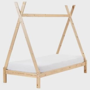 Beliani - DEVAY - Kinderbed - Lichtbruin - 90 x 200 cm - Grenenhout Beliani - DEVAY - Kinderbed - Lichtbruin - 90 x 200 cm - Grenenhout