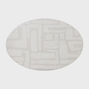 Vloerkleed native ovaal - wit - 120x180 cm