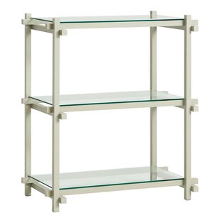 Hay Woody Column Low Stellingkast Grijs Beuken Frame Clear Glass