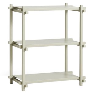 Hay Woody Column Low Stellingkast Grijs Beuken Frame Smokey Grey