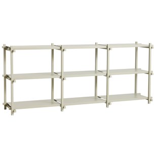 Hay Woody Low Stellingkast Grijs Beuken Frame Smokey Grey