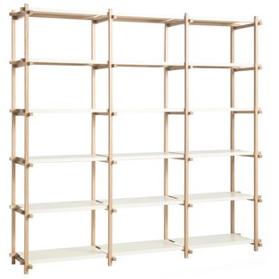 Hay Woody High Stellingkast Eikenhouten Frame Almond White