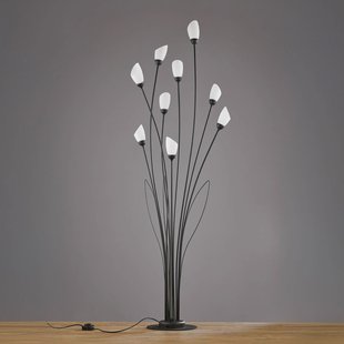 Jupiter Vloerlamp Gloriosa, zwart, glas, 9-lamps
