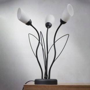 Jupiter Tafellamp Gloriosa, zwart, glas, 3-lamps