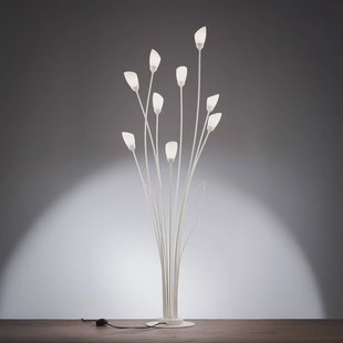 Jupiter Vloerlamp Gloriosa, crème, glas, 9-lamps