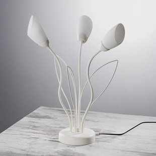 Jupiter Tafellamp Gloriosa, crème, glas, 3-lamps