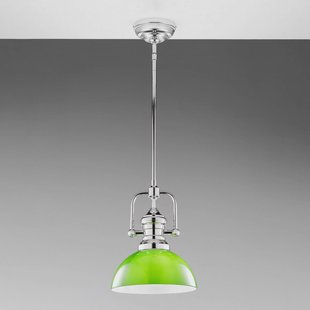 Jupiter Hanglamp Platino, zilver/groen, glas, 1-lamp, E27