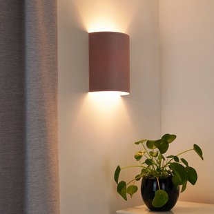 Duolla Wandlamp Celine, Soro, roze, stof, E27