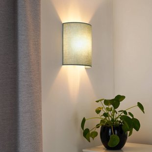 Duolla Wandlamp Celine, salie, stof, E27