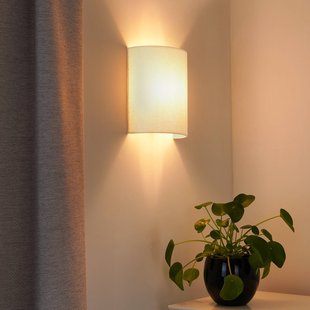 Duolla Wandlamp Celine, beige, stof, E27