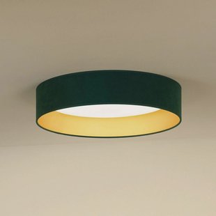 Duolla LED plafondlamp Plafond, fluweelgroen, Ø 45 cm, 3-traps dimbaar